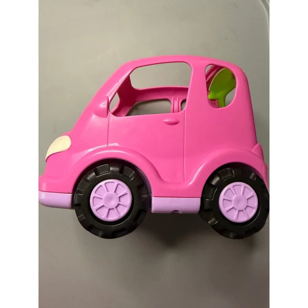 Fisher Price Little People Pink SUV Car Vehicle Purple Green Wheels 2013 Mattel